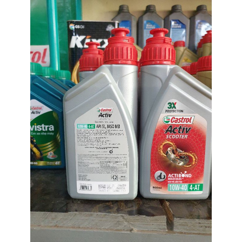 Dầu nhớt xe máy Castrol Power1 Scooter, Activ Scooter, Power1 0,8L