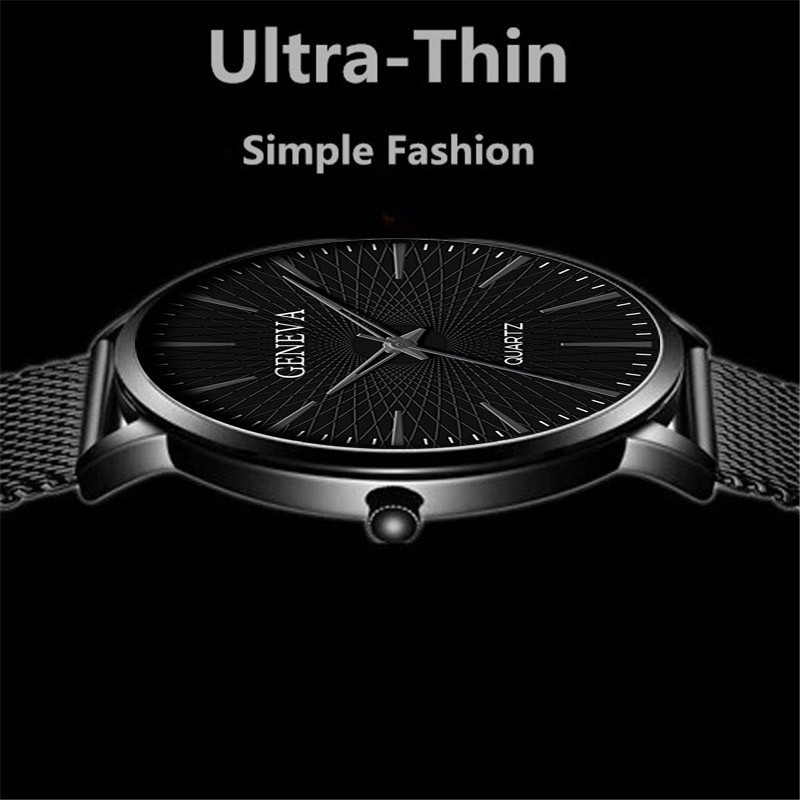 Đồng hồ đeo tay dây thép không gỉ thời trang cho nam | BigBuy360 - bigbuy360.vn