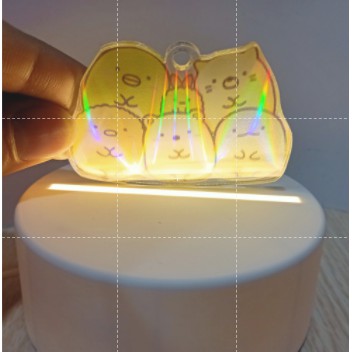 Móc chìa khoá ngựa thần mica hologram MKMH38 unicorn cute dễ thương hoạt hình thần tượng