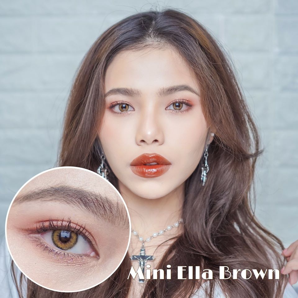 Lens Nâu Sáng Hottrend Giãn Nhẹ ELLA BROWN Ẩm Cao 55% Hạn Sử Dụng 6 Tháng Hot Tiktok Ulzzang Phù Hợp Cho Mắt Nhạy Cảm