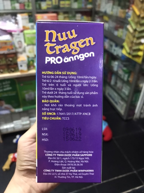 Siro NUUTRAGEN PRO- Ăn ngon,ngủ tốt, kích thích tiêu hóa,cải thiện biếng ăn ở trẻ,khó tiêu, đầy hơi,trướng bụng