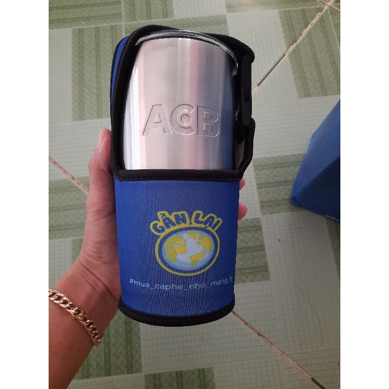 Ly giữ nhiệt ACB 500ml kèm phụ kiện ống hút ,dụng cụ khuấy