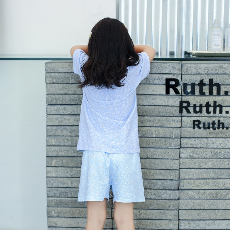 Bộ đồ ngủ mặc nhà tay ngắn vải cotton mỏng in hình công chúa Aisha dễ thương cho bé gái 2021