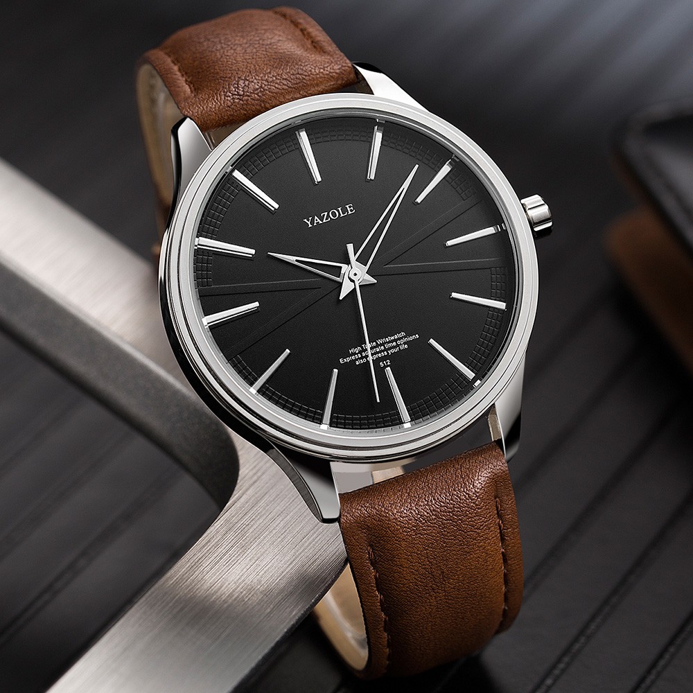 Đồng Hồ Analog Máy Quartz Nam Sang Trọng YAZOLE 512