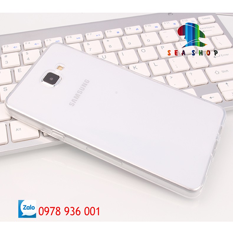 Ốp lưng Samsung Galaxy A9 Pro 2016 Nhựa dẻo - trong suốt - ốp đen trơn - Kính cường lực full màn 9D