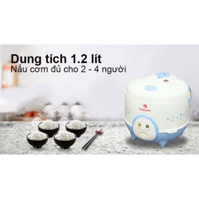 [Mã ELHADEV giảm 4% đơn 300K] Nồi Cơm Điện Happycook 1,2l-1,8l Bh 12 Tháng Toàn Quốc Chính Hãng