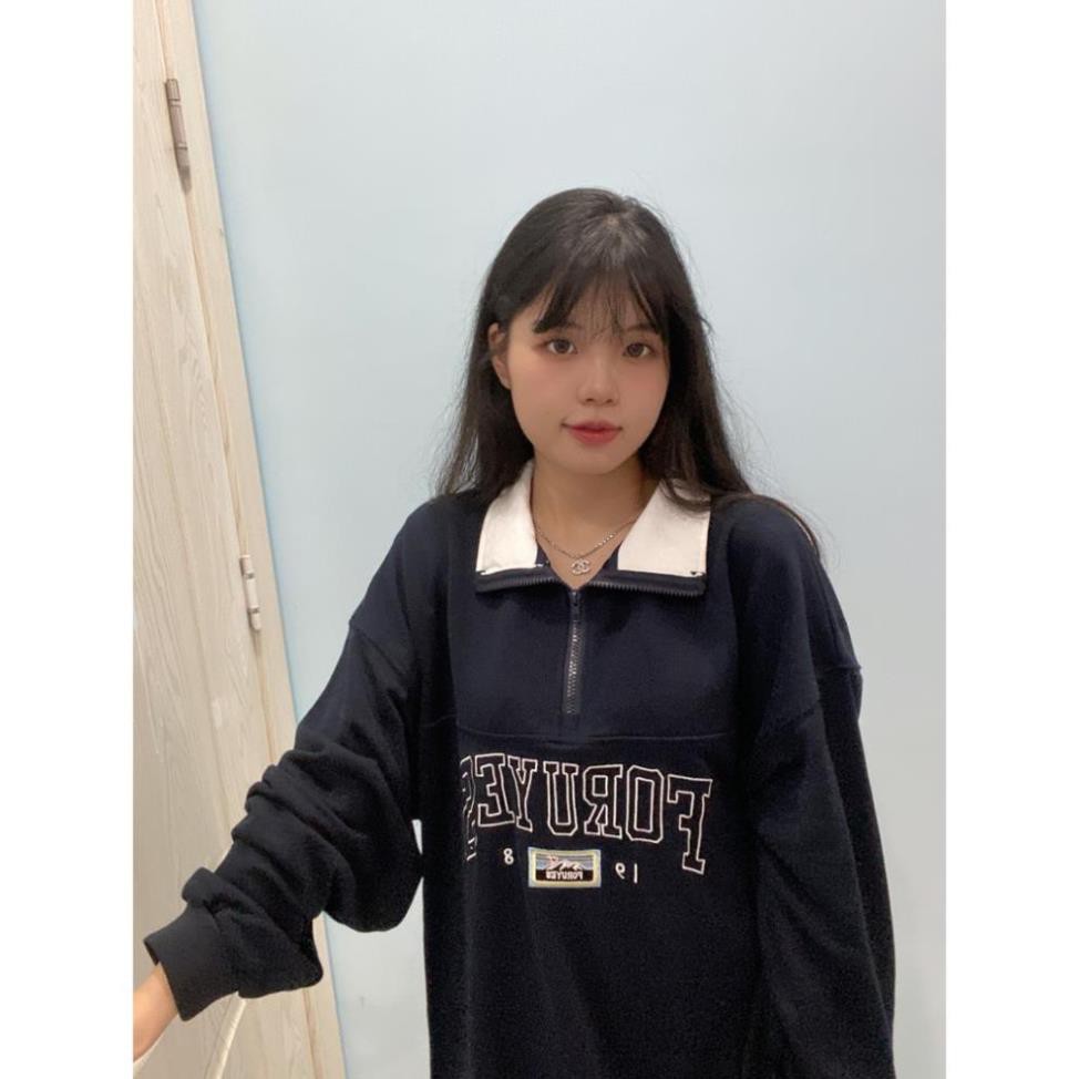Áo sweater nữ form rộng Unisex FOR siêu xinh PT10 phong cách Hàn Quốc, Áo hoodie nỉ không mũ oversize streetwear | BigBuy360 - bigbuy360.vn