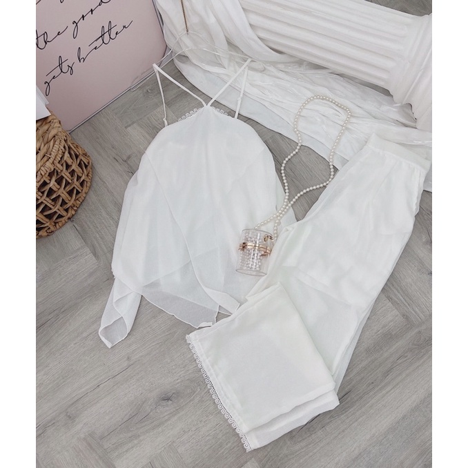 𝐒𝐄𝐓 Á𝐎 TRẮNG CỔ 𝐘Ế𝐌 TÀ LỆCH + 𝐐𝐔Ầ𝐍 𝐒𝐔Ô𝐍𝐆 9 TẤC 🤍 Set đồ hoàn hảo cho ngày cuối tuần của các nàng đâyyyy ❤️ Cực xinh