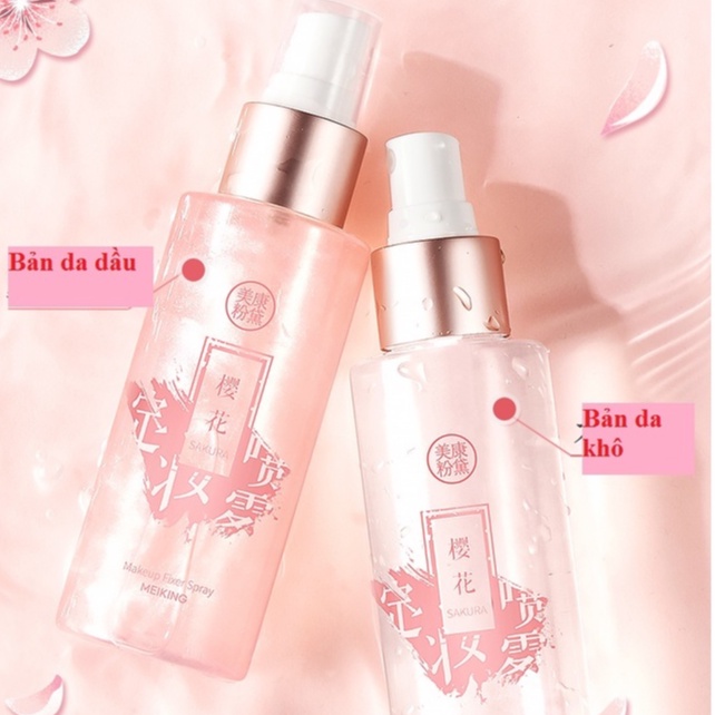 Xịt makeup cấp ẩm kiềm dầu Meiking Makeup Fixer Spray
