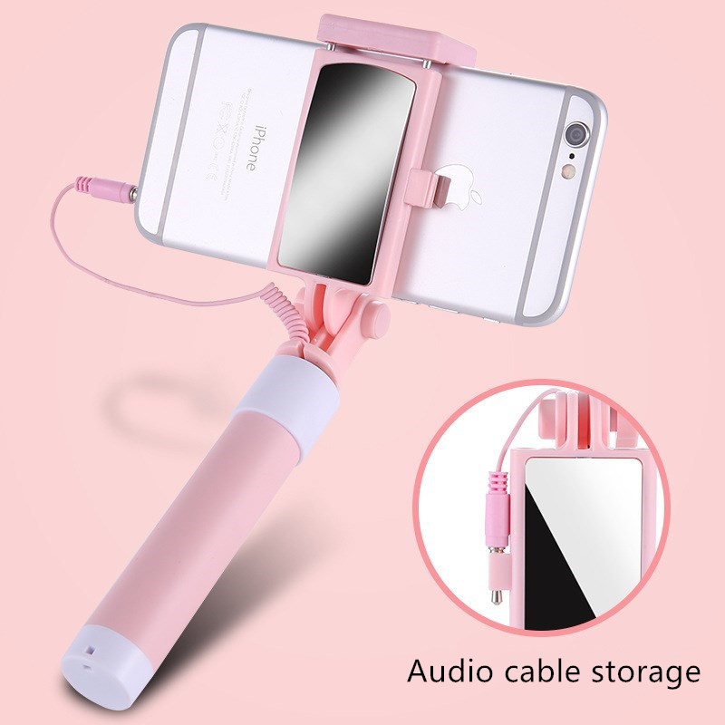 Gậy Chụp Ảnh Selfie Mini Kết Nối Bluetooth Kèm Gương Và Gậy Ba Chân Có Thể Kéo Dài Hỗ Trợ Phát Trực Tiếp | BigBuy360 - bigbuy360.vn