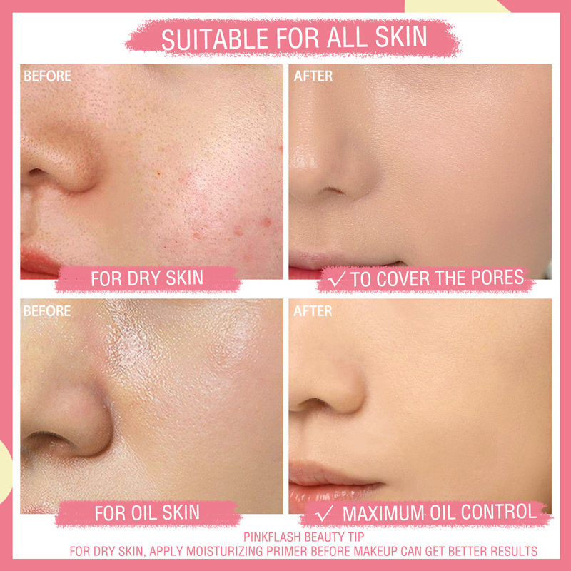 Phấn nền PINKFLASH Kem nền tự nhiên OhMySelf không trọng lượng lâu trôi cả ngày