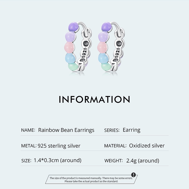 Bông tai Bamoer bạc 925 dạng dây xích thời trang