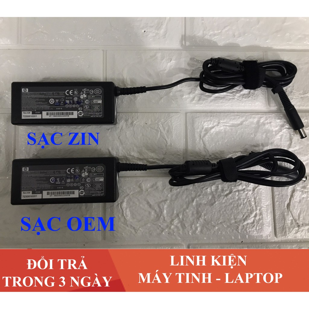 Sạc Laptop HP Chân kim to 18.5V - 3.5A Kèm Dây Nguồn ( Adater HP 18.5V - 3.5A ) | FREE SHIP ĐƠN TỪ 50K