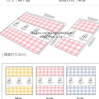 Thảm picnic dã ngoại  ( thảm du lịch 2 lớp có quai xách )