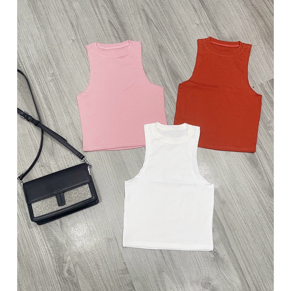 siêu phẩm ba lỗ xinh xinh trơn dáng croptop hot hit xinh