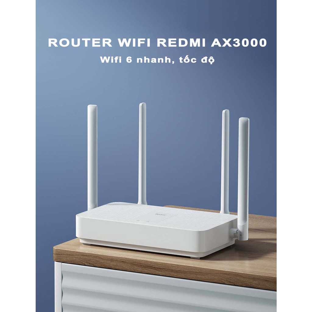 [Mã 273ELHA100K0 hoàn 7% đơn 500K] Bộ Phát Wifi Mesh Wifi 6 Xiaomi Redmi AX3000