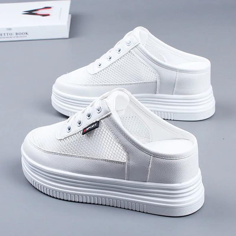 Dép Đen Đế Dày 6cm Đục Lỗ Thoáng Khí Thời Trang Mùa Hè 2022 Cho Nữ