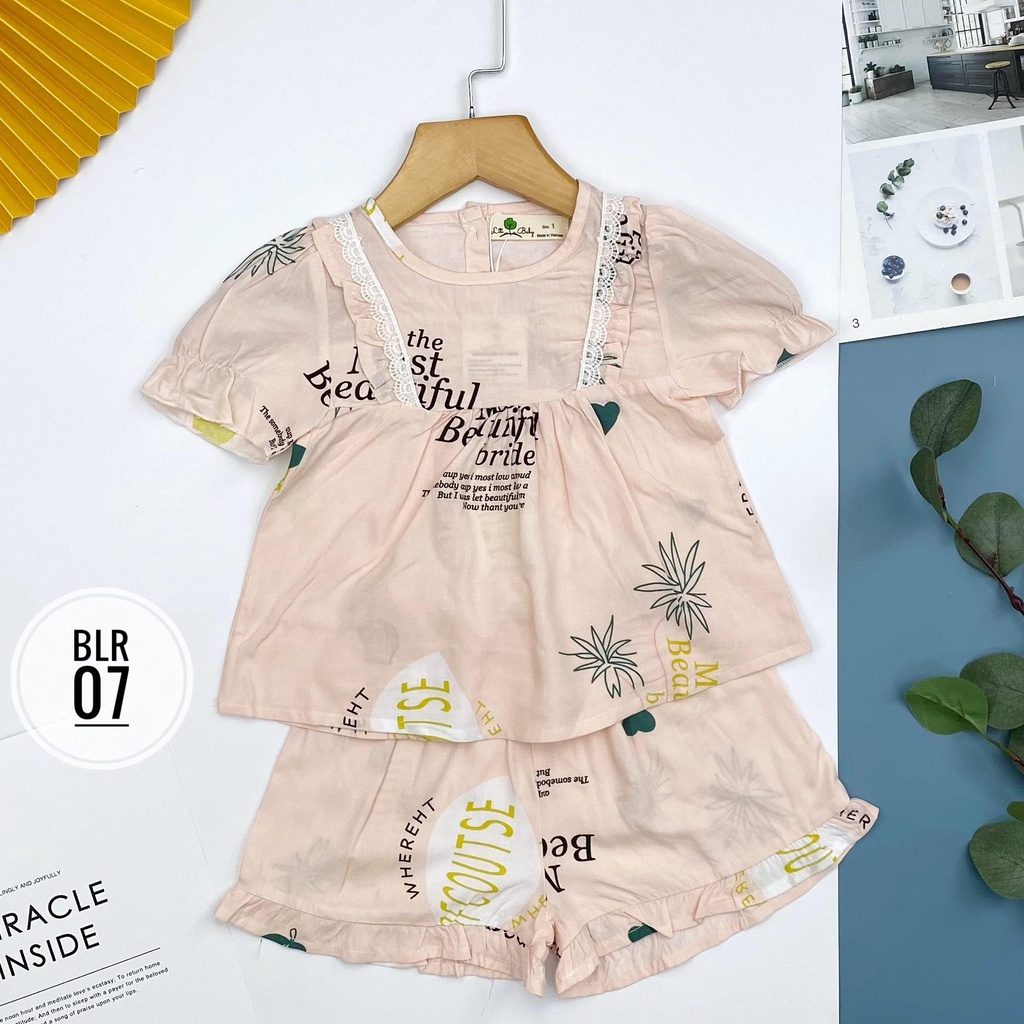 Bộ lanh bé gái chạy ren LITIBABY size 1/7