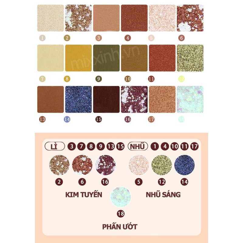 Phấn mắt 18 màu Novo Cindella Công Chúa Dành Cho Cô Nàng Thời Thượng | BigBuy360 - bigbuy360.vn