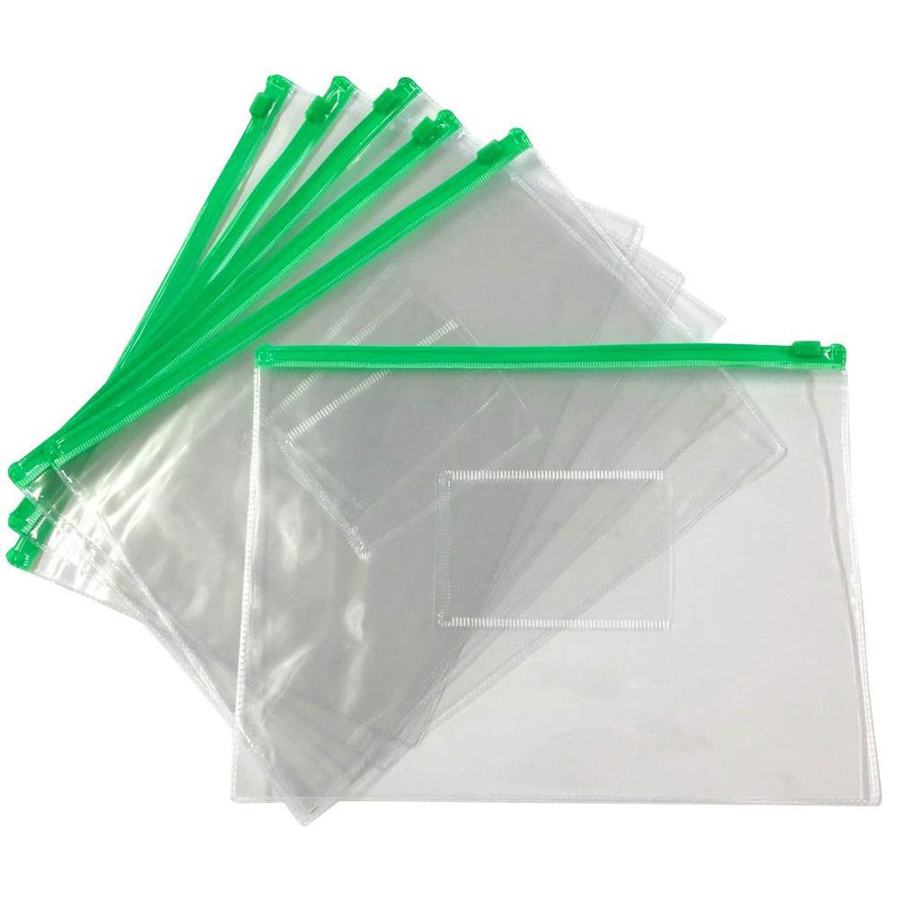 PEWANY Set 24 Túi Đựng Tài Liệu Khổ A4 Trong Suốt Chống Thấm Nước