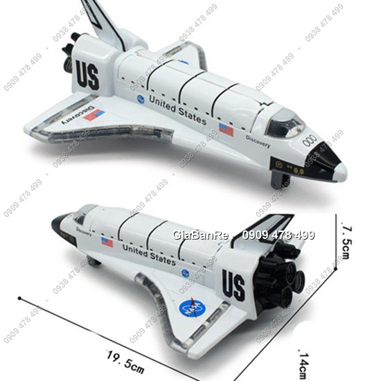 Mô Hình Kim Loại Tàu Vũ Trụ Con Thoi Nasa Discovery – Có Đèn Âm Thanh - 7783