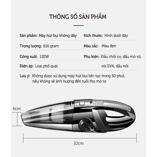 Máy Hút Bụi Cầm Tay Không Dây Damas XC628 (Chính Hãng) - Sử dụng pin sạc, kết hợp với nhiều đầu hút đa dạng