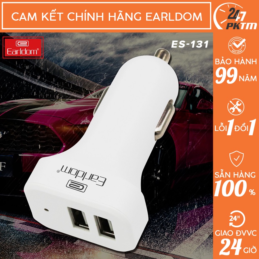 CHÍNH HÃNG EARLDOM Tẩu sạc oto Earldom ES - 131 | Phụ Kiện Thông Minh 247 VN