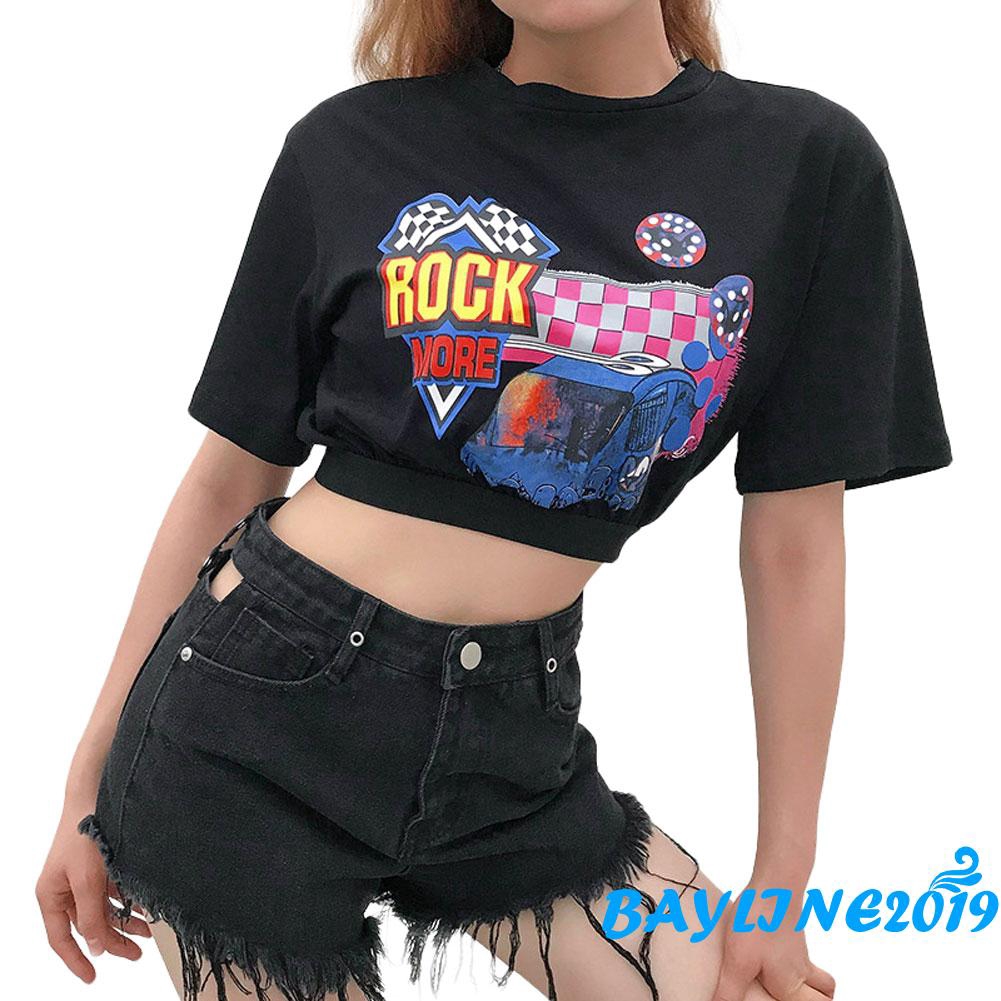 Áo Thun In Hình Xe Hơi Hoạt Hình Cá Tính Dành Cho Nữ