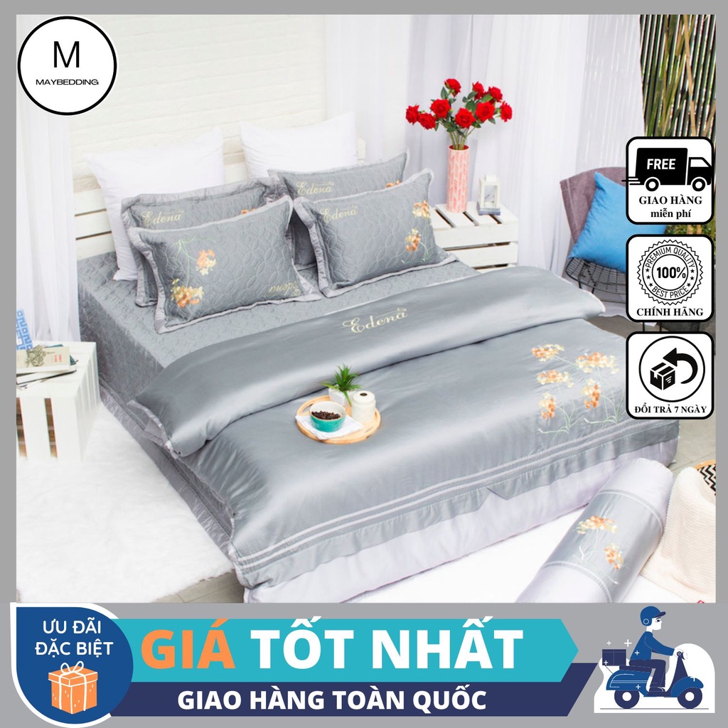Bộ ga  nệm Tencel Edena mẫu 736 - Chính Hãng , Cao Cấp in Maybeding