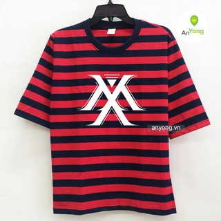 Áo thun Monsta X logo sọc tay lửng