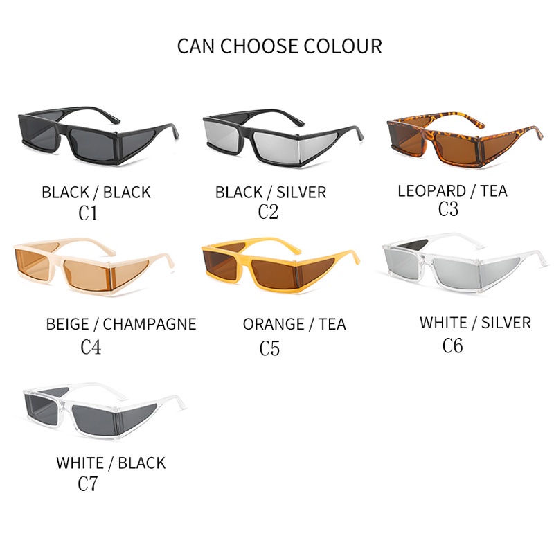 Kính Mát Hình Chữ Nhật Chống Nắng Thời Trang Đường Phố Cho Nữ