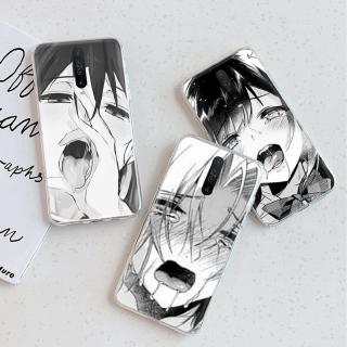 TT5 Ahegao Girl Transparent Cover Soft Phone Case for Xiaomi Redmi Note 7A 8A 9 9S Pro MAX
