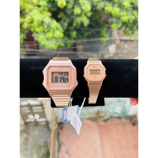 Đồng hồ casio rosegold nữ dây kim loại chính hãng Casio LA-11WR-5ADF