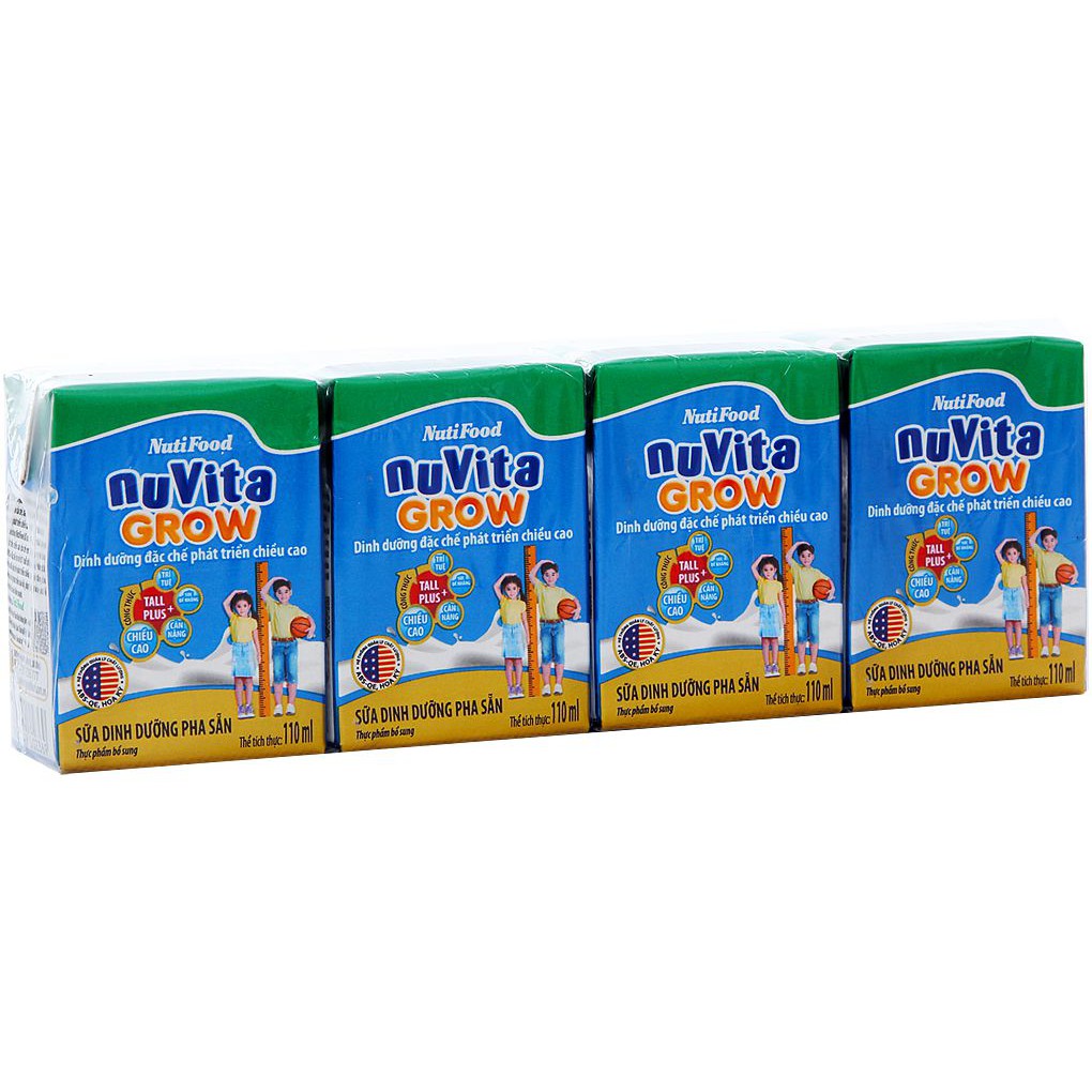 sữa nuvita grow nuti food 110ml x 4 hộp