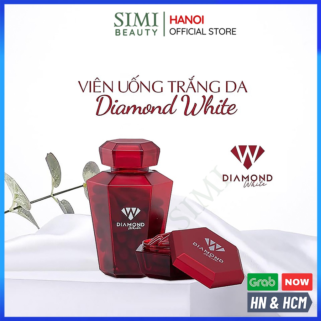  Viên uống trắng da Diamond White Ngọc Trinh chống lão hóa thâm nám tàn nhang GHB SIMI