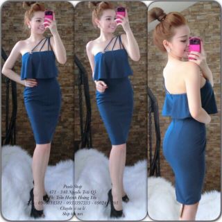 Đầm body dây chéo bèo ngực