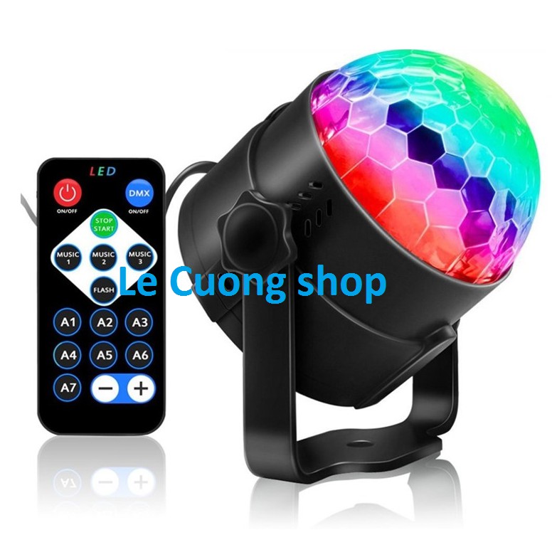 Đèn trang trí sân khấu ,phòng karaoke nhiều màu, cảm biến nhạc,xoay 360 độ,led trang trí RGB