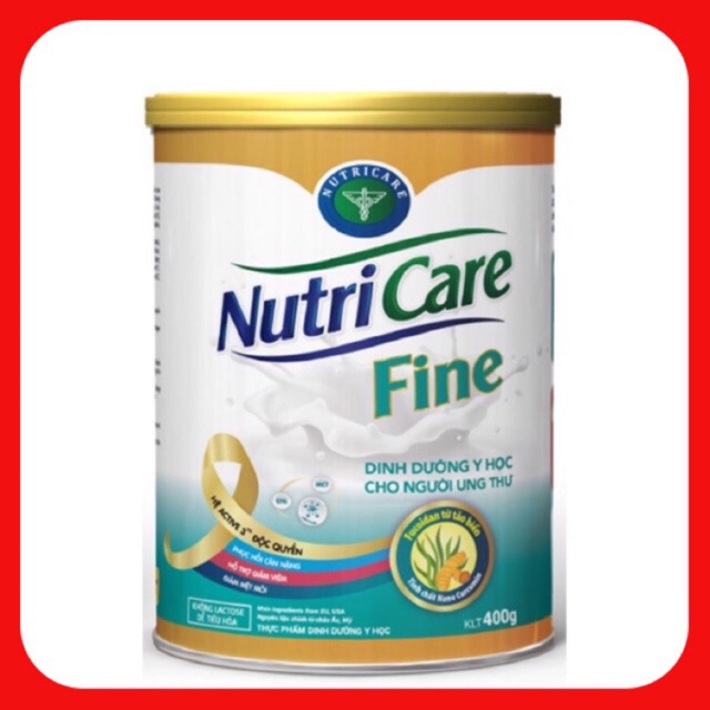 Sữa NutriCare Fine -( Dinh dưỡng đặc biệt cho bệnh nhân ung thư ) lon 900g (date:7/2023 )