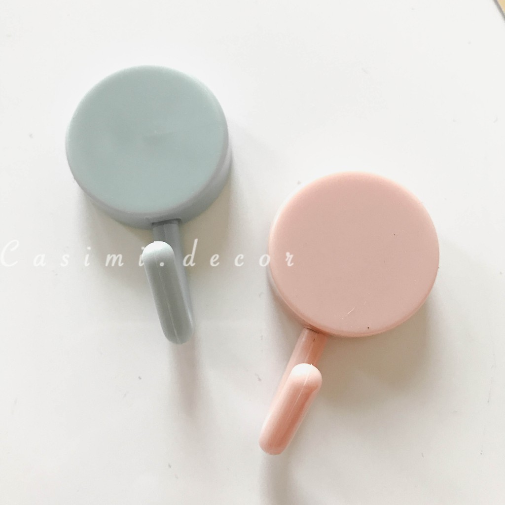 MÓC DÁN TRÒN TREO ĐỒ CUTE NHIỀU MÀU TRANG TRÍ NHÀ PHONG CÁCH HÀN QUỐC CASIMI.DECOR