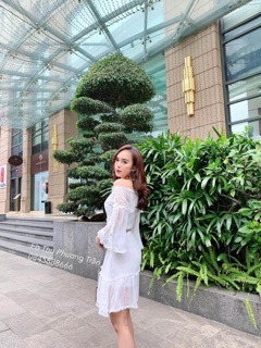 Váy Trễ Vai Trắng Đi dự tiệc