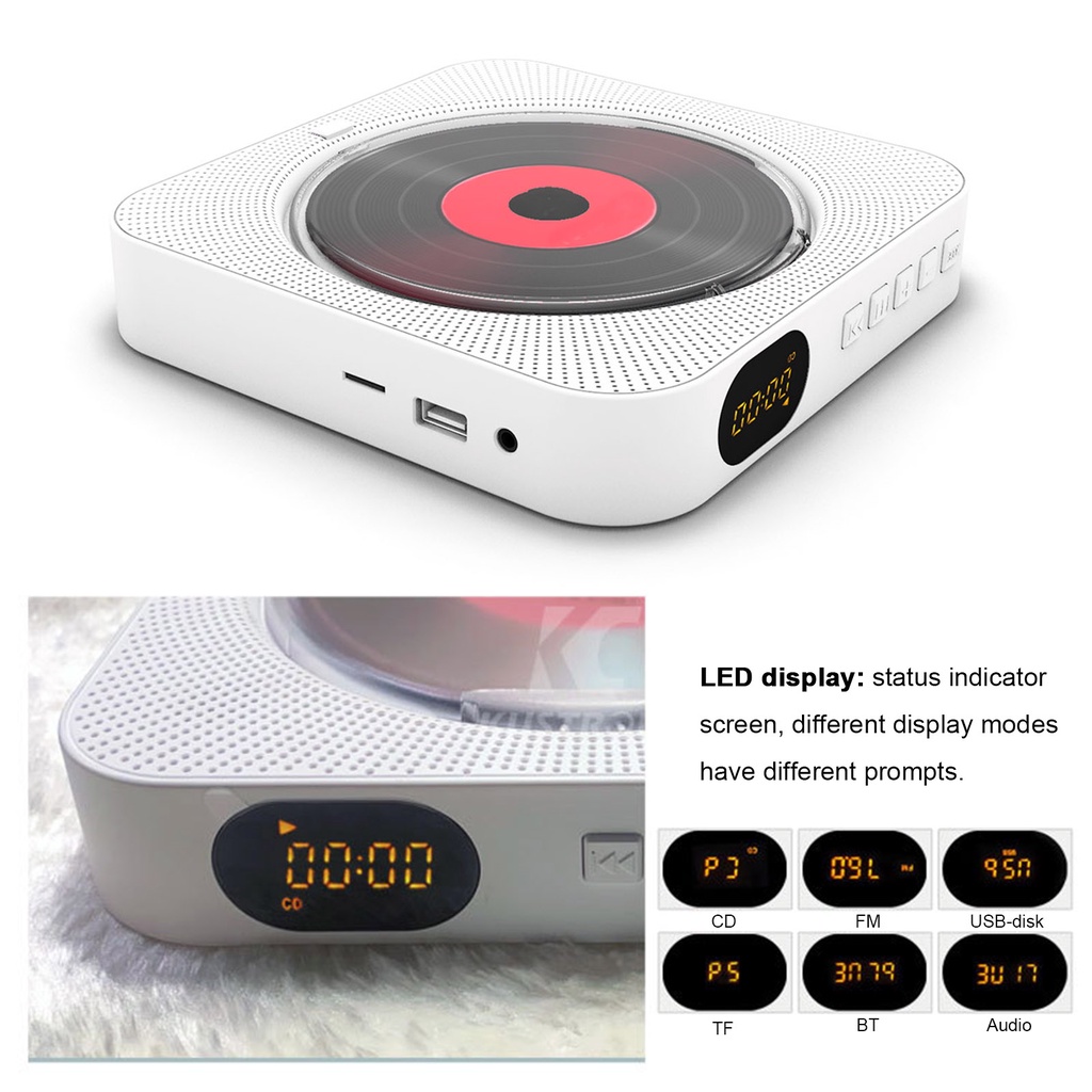 Loa Nghe Nhạc CD Jack 3.5mm Gắn Tường Tiện Dụng