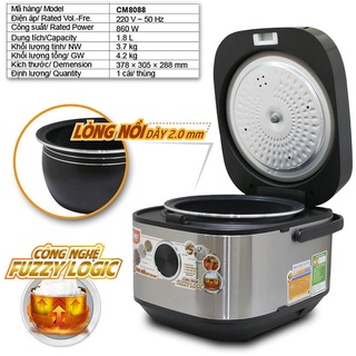 - nồi cơm điện tử đa năng comet cm8088