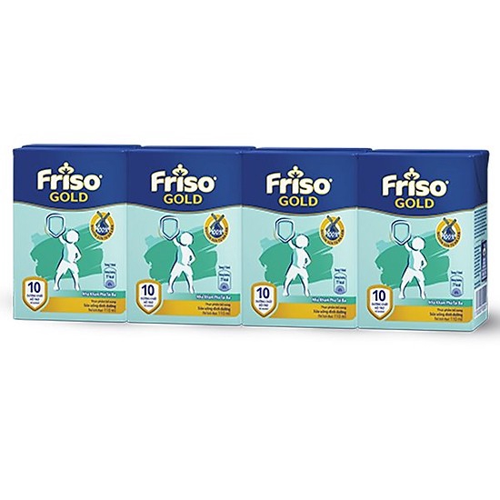 Lốc 4 Hộp Sữa Bột Pha Sẵn Friso Gold Vani (4 x 110ml)