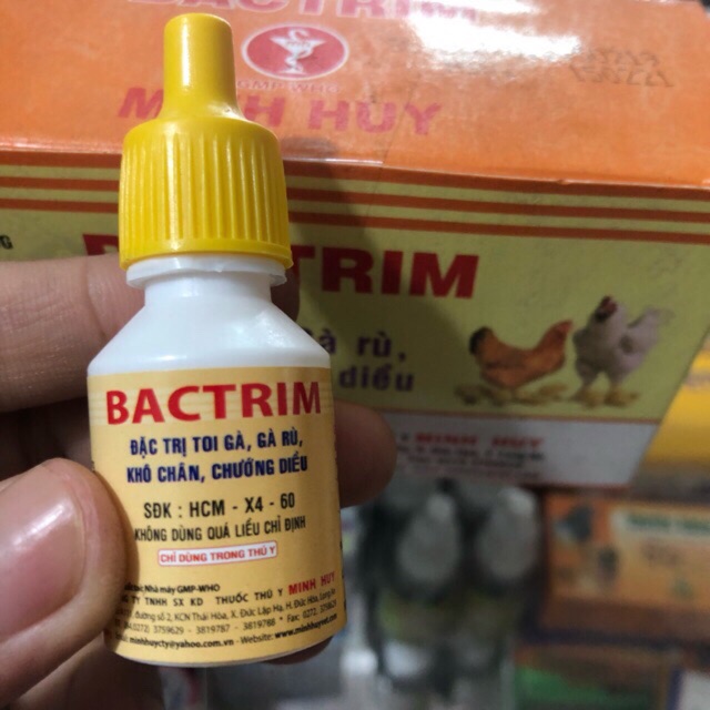Dung dịch Bactrim ĐẶC TRỊ TOI GÀ- GÀ RÙ, KHÔ CHÂN CHƯỚNG DIỀU