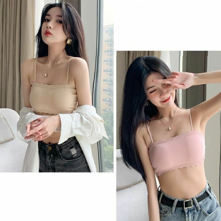 Áo ngực AOWEINISI hai dây không gọng thời trang đơn giản quyến rũ cho nữ