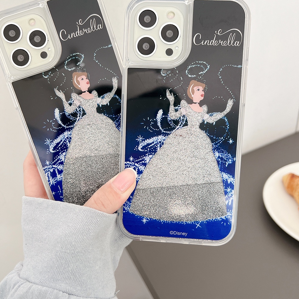 Cinderella Ốp Điện Thoại Kim Tuyến Nước Chống Sốc Cho iphone 13 12 11 pro max 14 pro max ip 11 / 12 / 15 pro max
