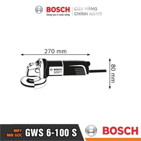 [HÀNG CHÍNH HÃNG] Máy Mài Góc Bosch GWS 6-100 S (100MM-710W) , Giá Cạnh Tranh, Chất Lượng Hàng Đầu