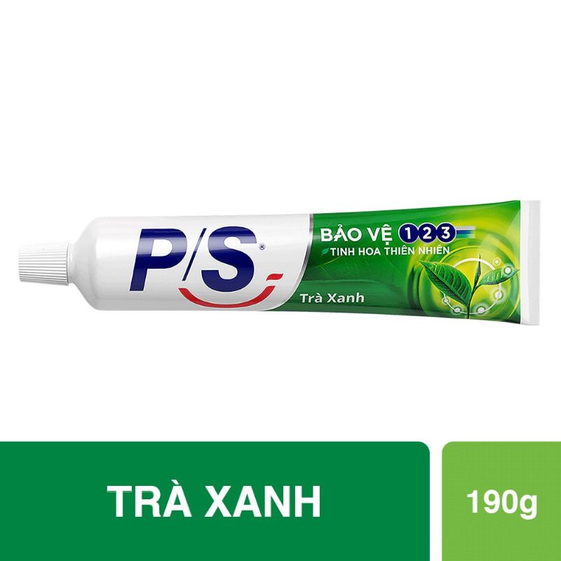 Kem đánh răng P/S bảo vệ 123 trà xanh 180g/190g