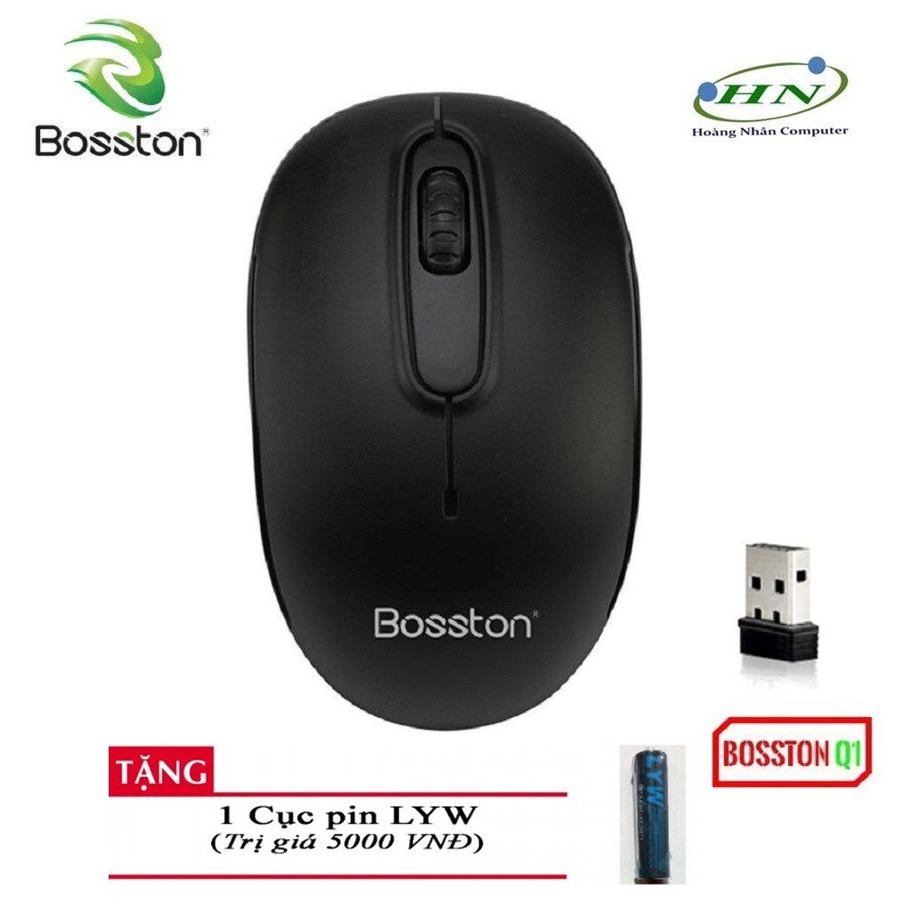 [Mã ELFLASH2 hoàn 10K xu đơn 20K] Chuột không dây Bosston Q1 + tặng kè | BigBuy360 - bigbuy360.vn