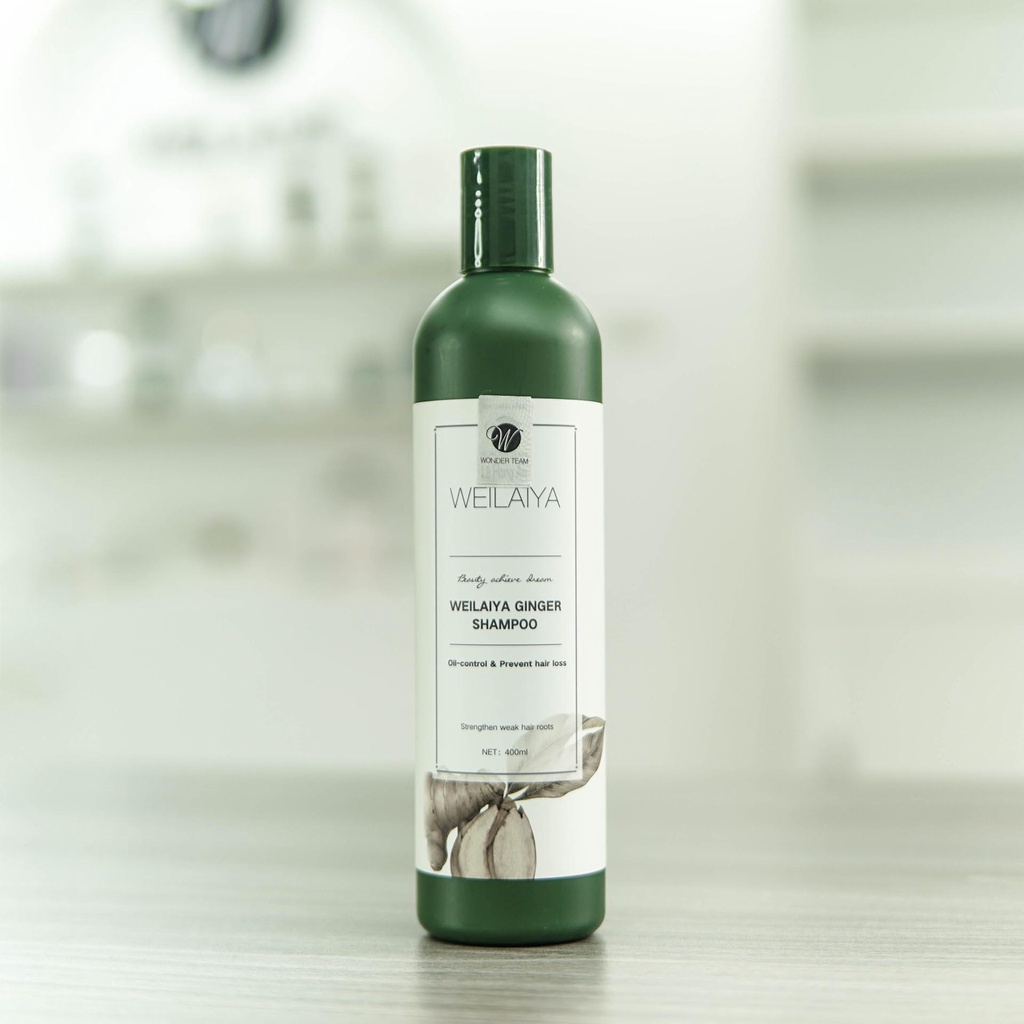 Combo 2 Cặp dầu gội đầu và dầu xả tóc thảo dược Weilaiya gừng trắng giúp ngăn rụng và kích thích mọc tóc